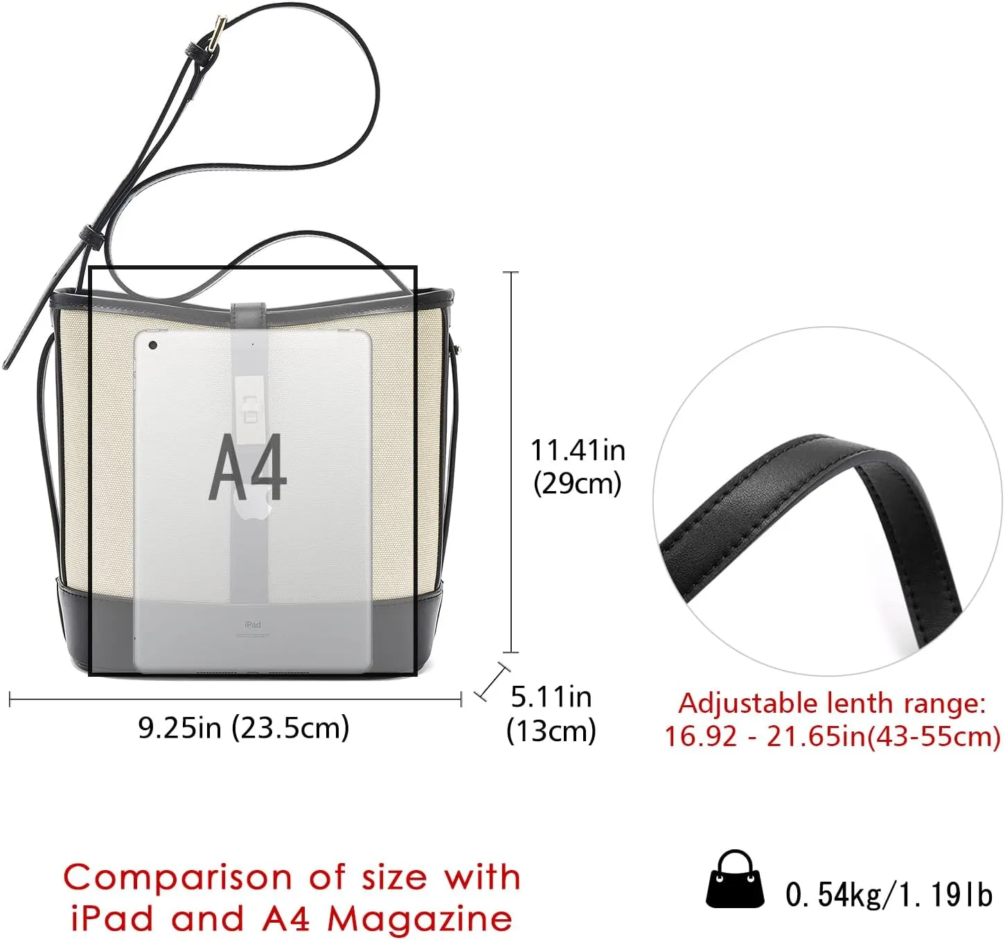 LAORENTOU Cowhide Leather Women Crossbody Bag Purse Tote Style Handbags Trendy for Ladies
