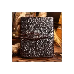Luxury CrocTex Cowhide Clutch Wallet