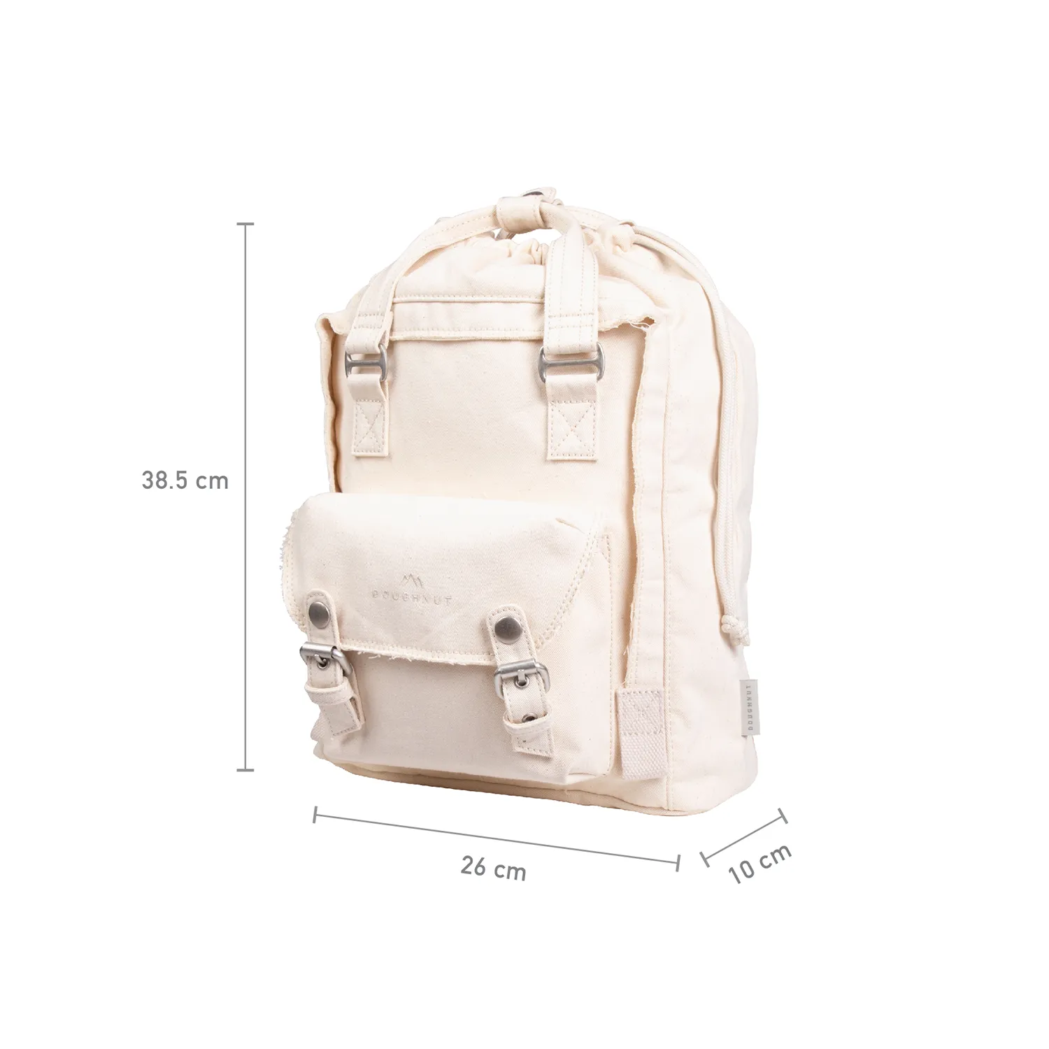 Macaroon Mini Drawstring Organic Cotton Series Beige Backpack