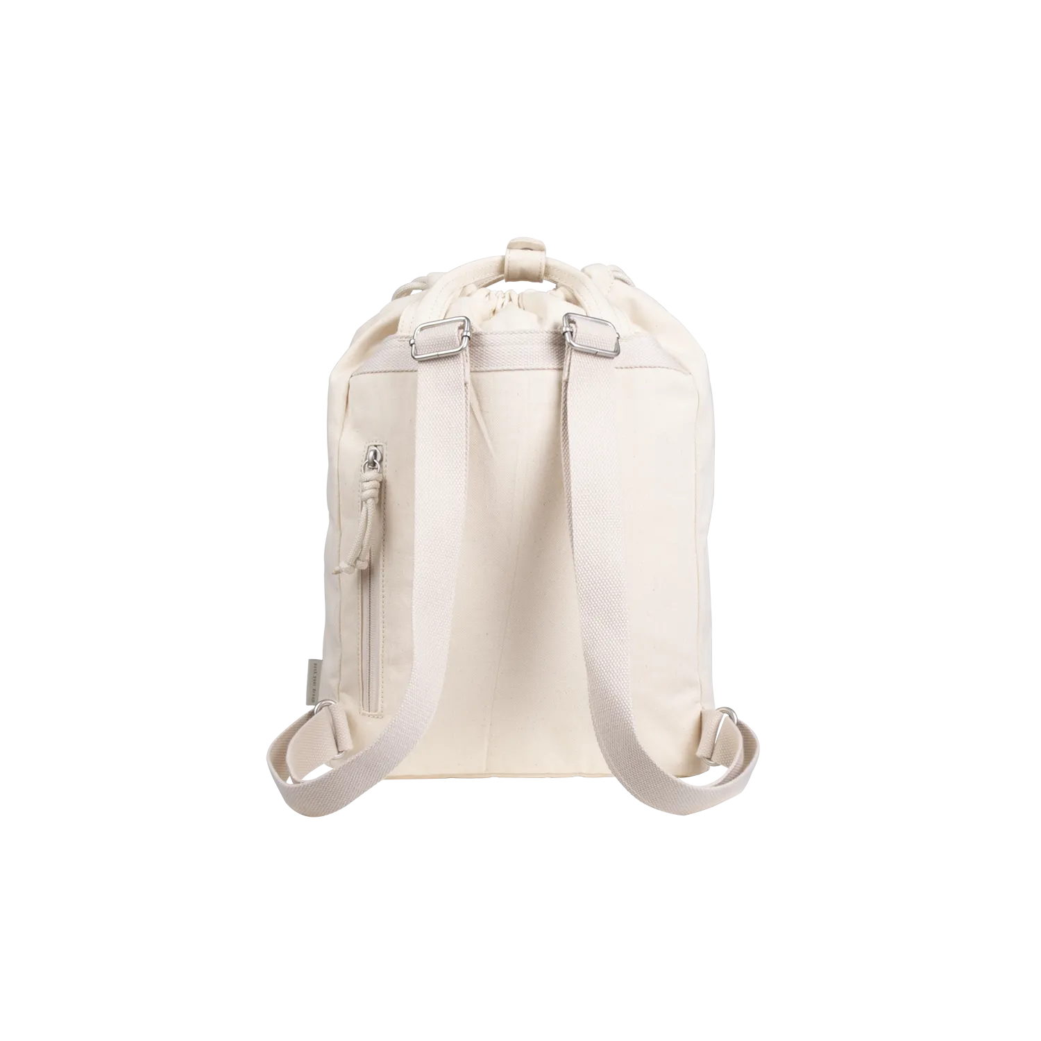 Macaroon Mini Drawstring Organic Cotton Series Beige Backpack
