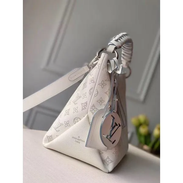Mahina Perforated Calfskin Beaubourg Hobo Mm Bag M56201 White 2020 Collection