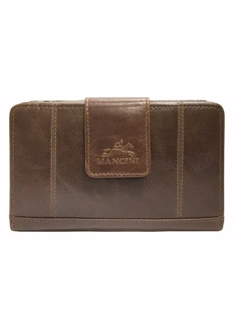 Mancini Casablanca Ladies' RFID Secure Medium Clutch Wallet