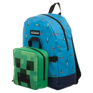 Minecraft Backpack w/ Detachable Lunchbox