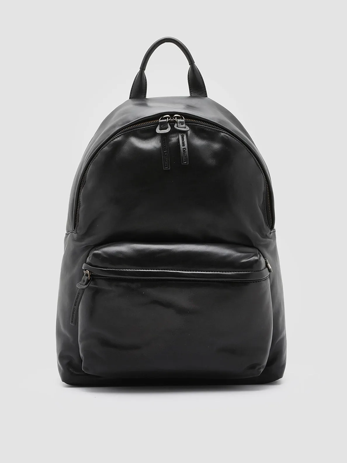 OC PACK - Black Leather Backpack