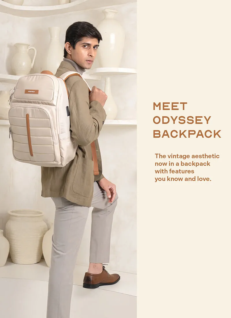 Odyssey Backpack | Beige |  Everyday Laptop Backpack