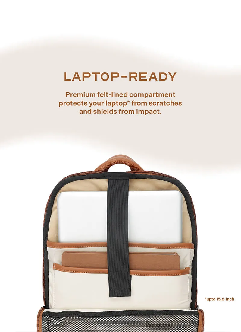 Odyssey Backpack | Beige |  Everyday Laptop Backpack