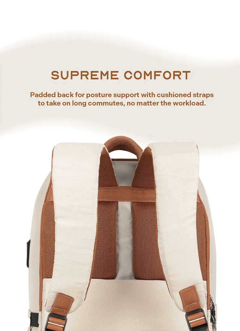 Odyssey Backpack | Beige |  Everyday Laptop Backpack