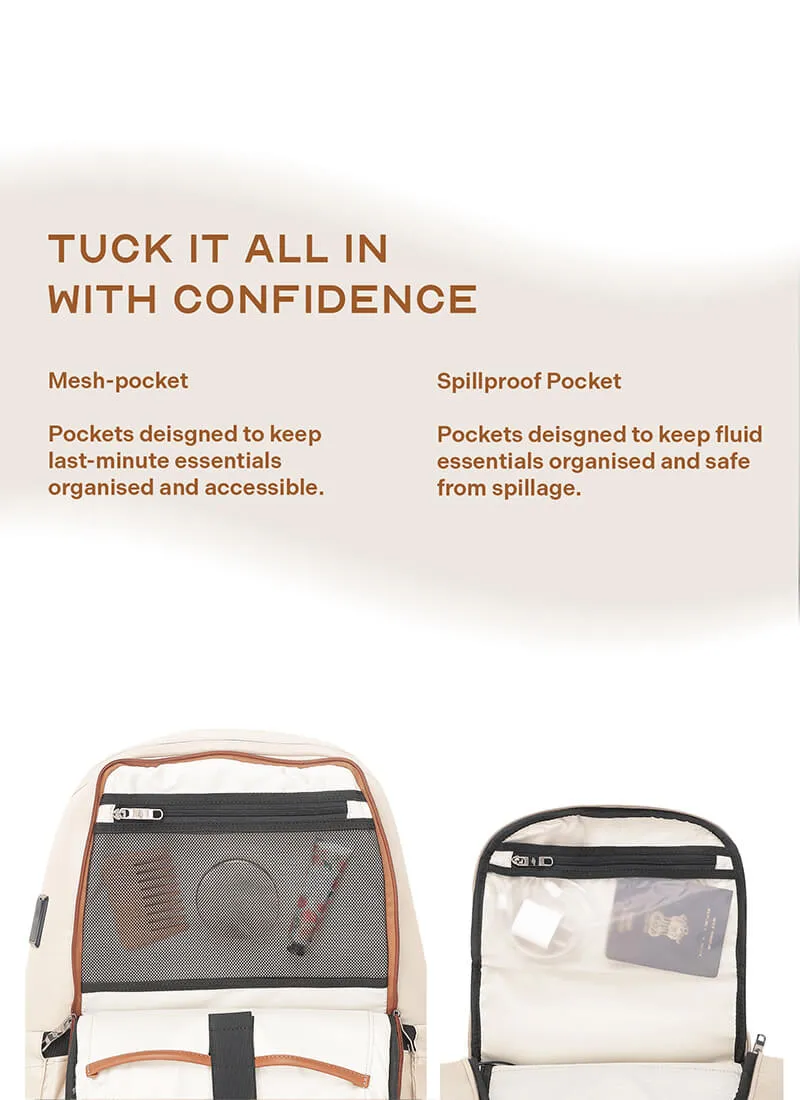 Odyssey Backpack | Beige |  Everyday Laptop Backpack