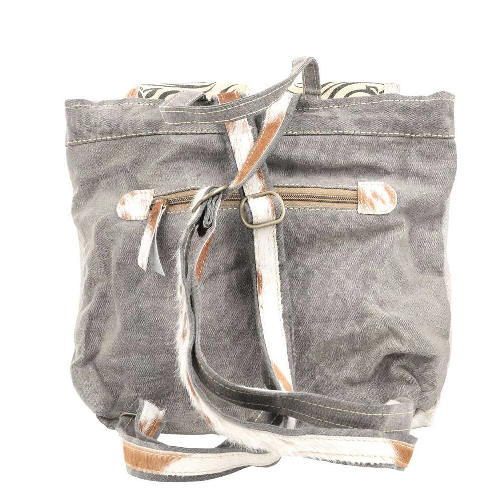 Paisley Cowhide Trim Backpack