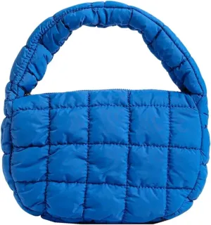 Puffer Tote Bag Fashion Quilted Shoulder Bags For Women Handbag Mini Cloud Pleated Bags Puffer Dumpling Bag(Dark Blue)
