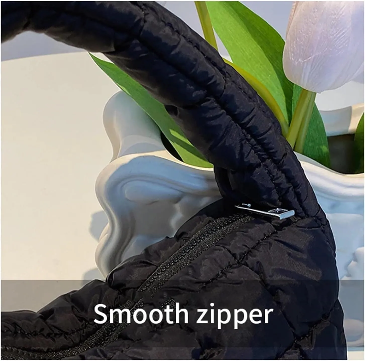 Puffer Tote Bag Fashion Quilted Shoulder Bags For Women Handbag Mini Cloud Pleated Bags Puffer Dumpling Bag(Green)