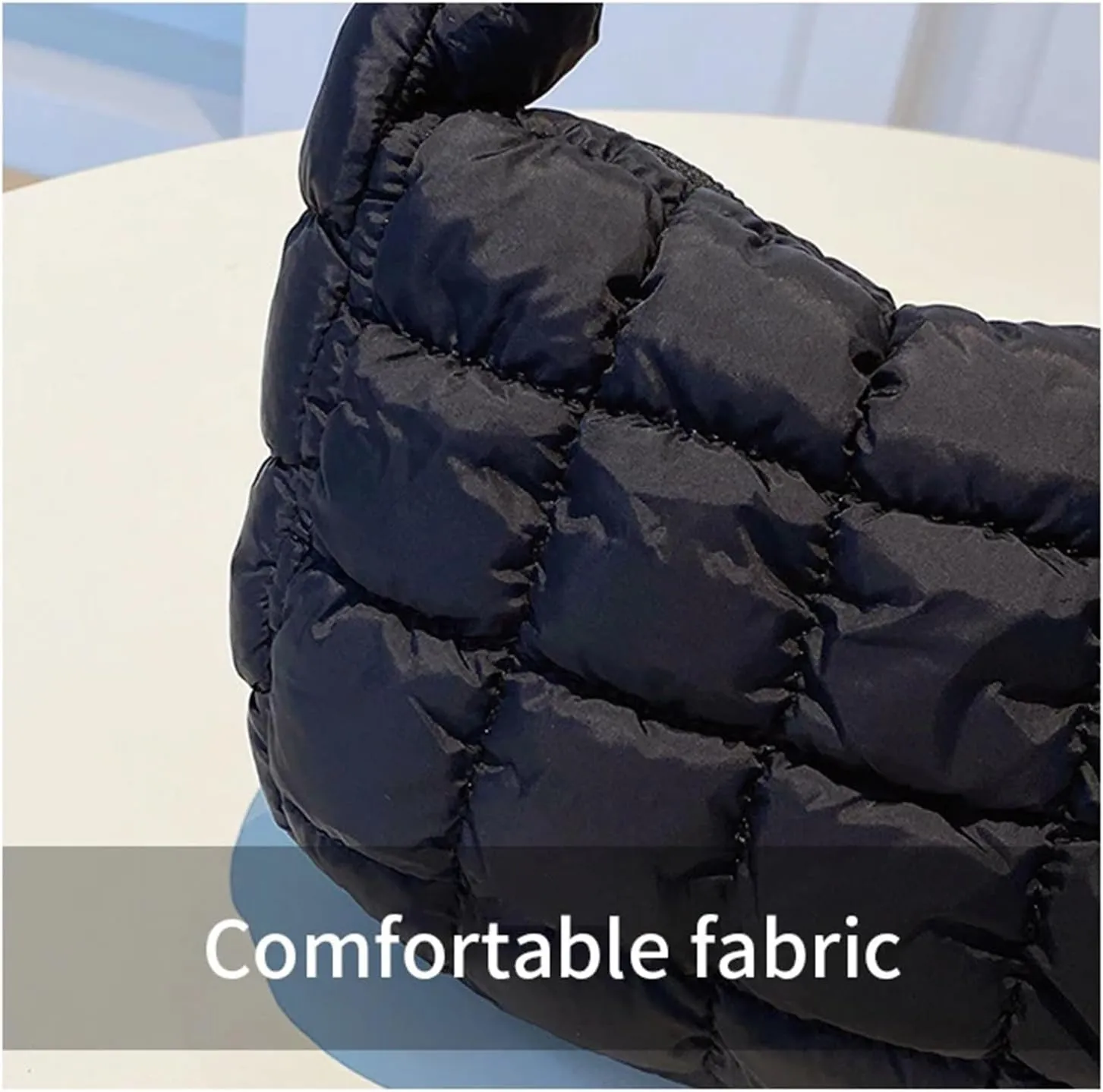 Puffer Tote Bag Fashion Quilted Shoulder Bags For Women Handbag Mini Cloud Pleated Bags Puffer Dumpling Bag(Green)