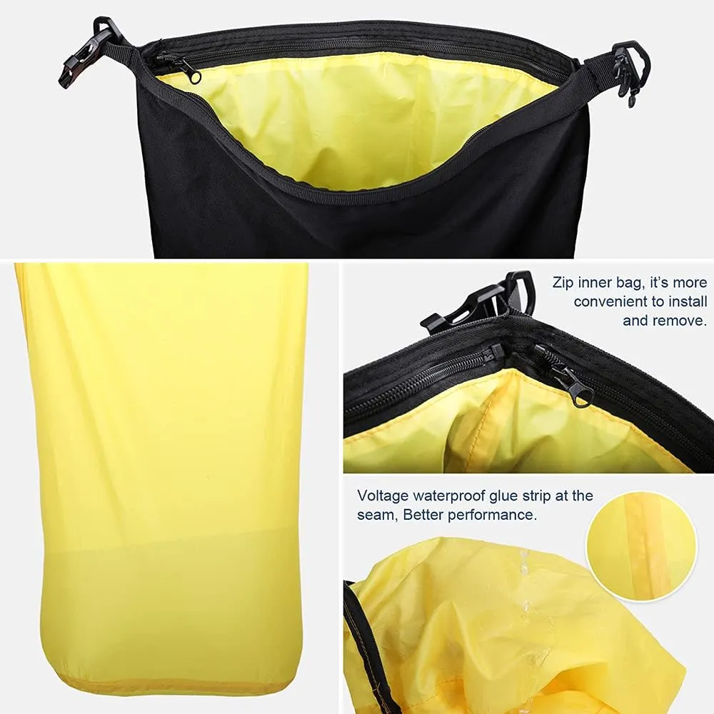 Rhinowalk Motor Saddle Bag Motorcycle Pannier Bag Waterproof Multifunctional Rear Rack Trunk Seat Bag (Yellow, 10L)