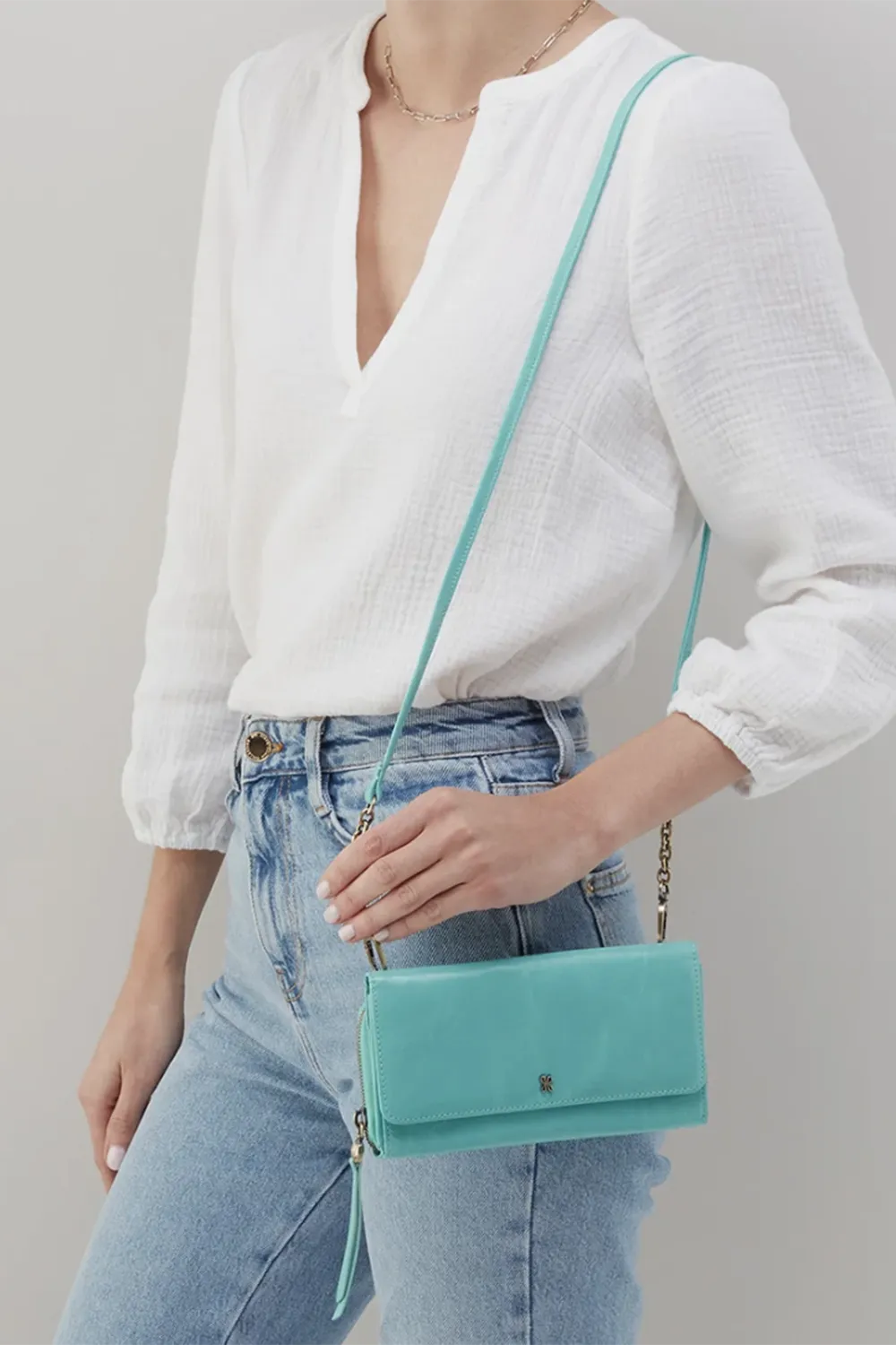 Rubie Crossbody Purse - Light Aqua