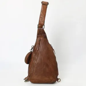 Rustic Horizon Leather Sling Bag