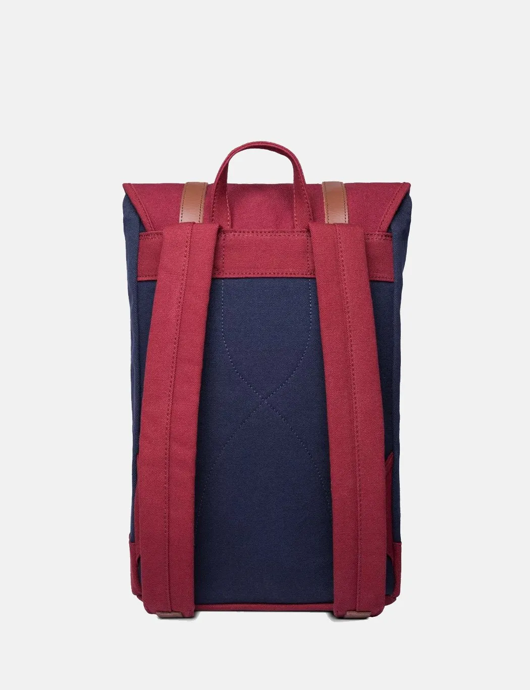 Sandqvist Stig Backpack (Canvas) - Blue/Burgundy