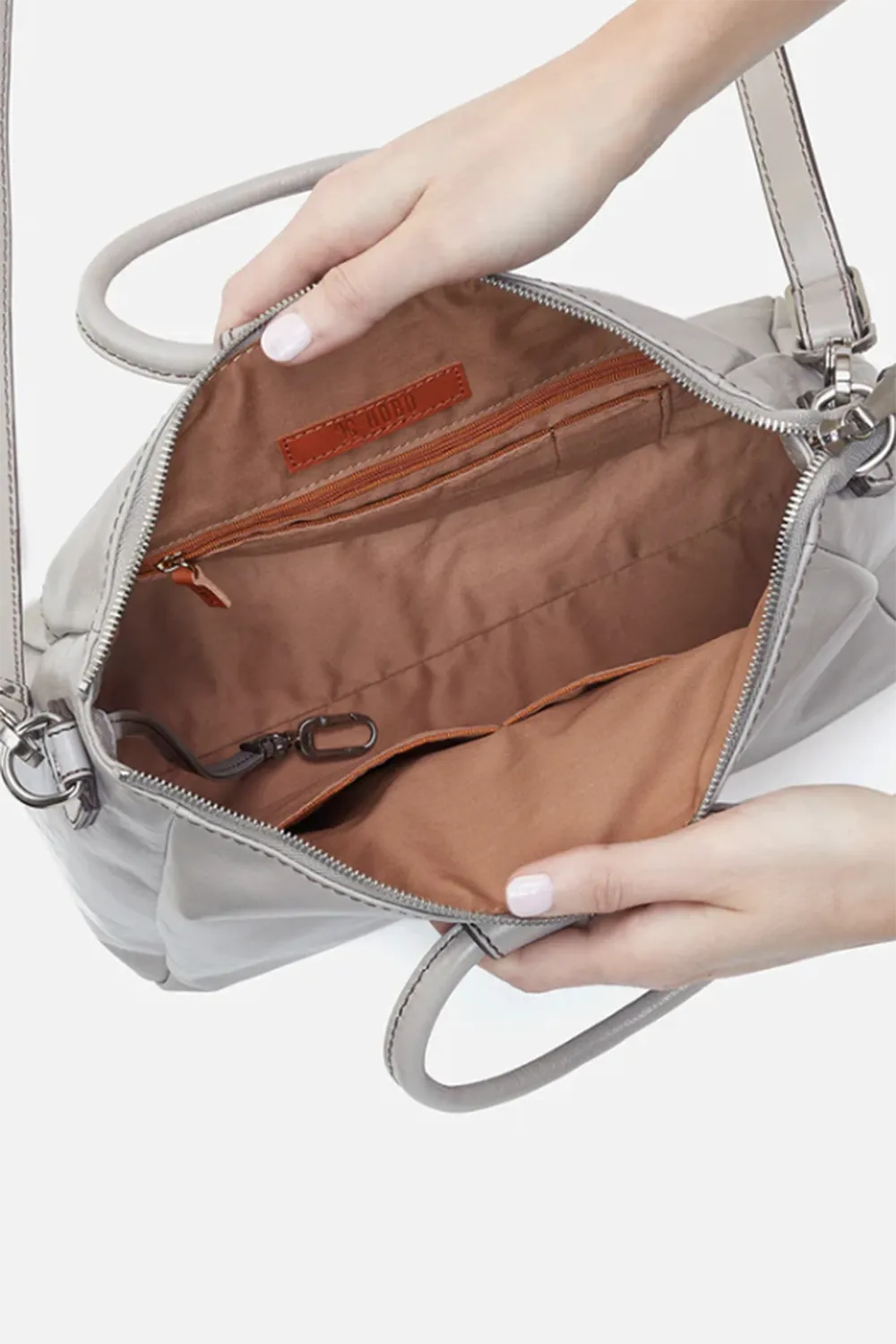 Sheila Medium Satchel - Light Grey