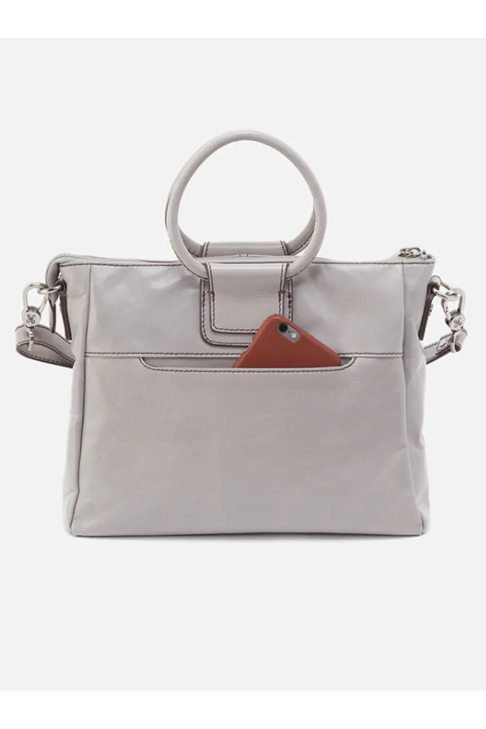 Sheila Medium Satchel - Light Grey