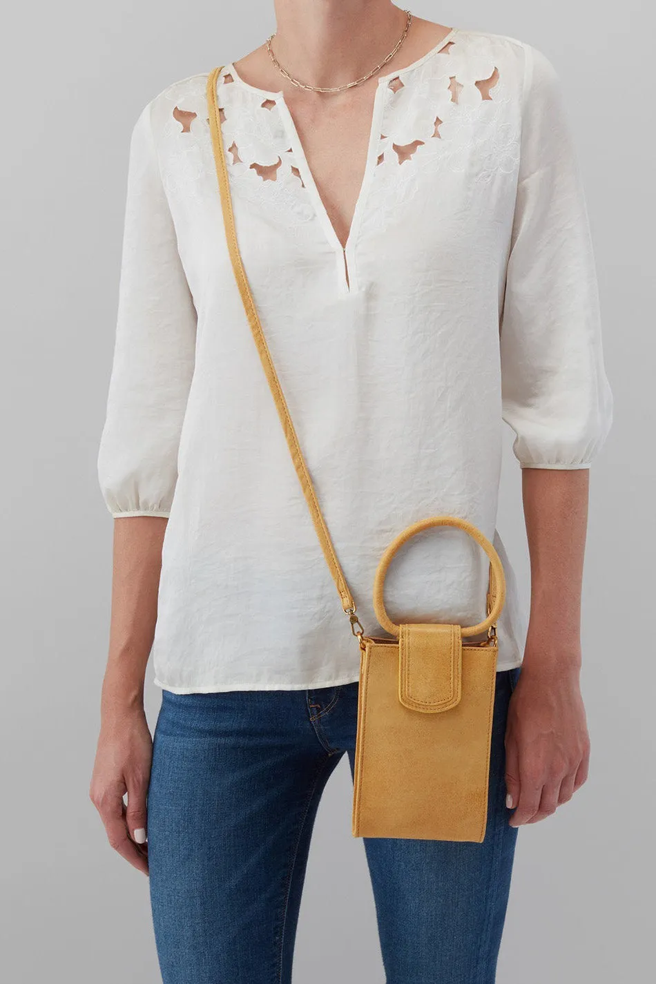 Sheila Phone Crossbody Purse - Buffed Hide Honeycomb