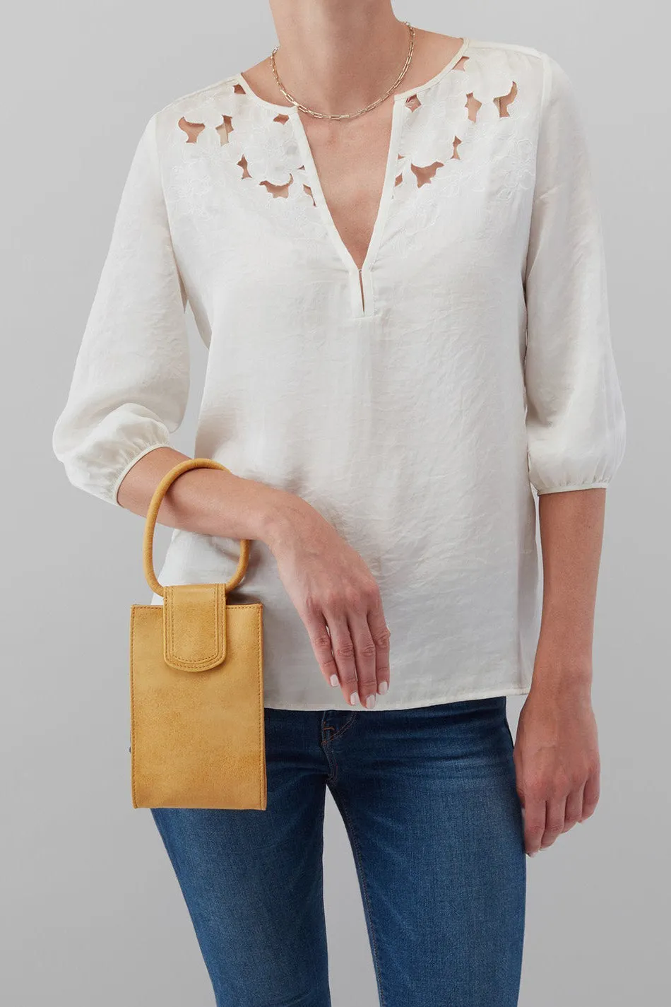 Sheila Phone Crossbody Purse - Buffed Hide Honeycomb