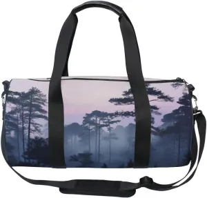 Sports Gym Bag Gym Duffle Bag Sport Bags for Men Women Forest Fog Durable Handle Luggage Bag