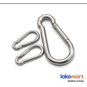 Stainless Steel Screw Lock Climbing Gear Carabiner Quick Links Safety Snap Hook 40mm
