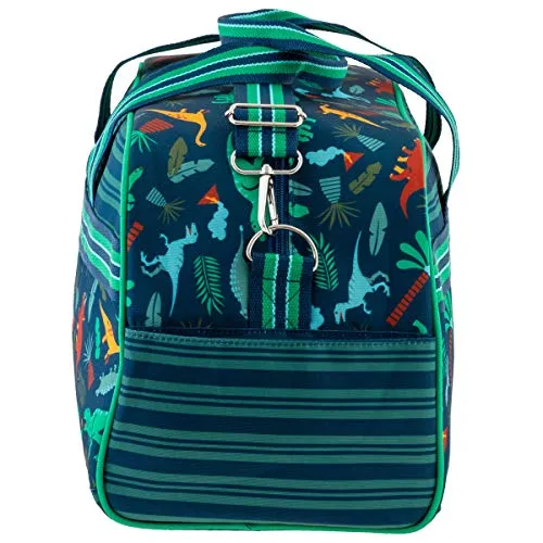 Stephen Joseph Kids' Duffel Bag - Dino Theme, Colorful and Adjustable Strap
