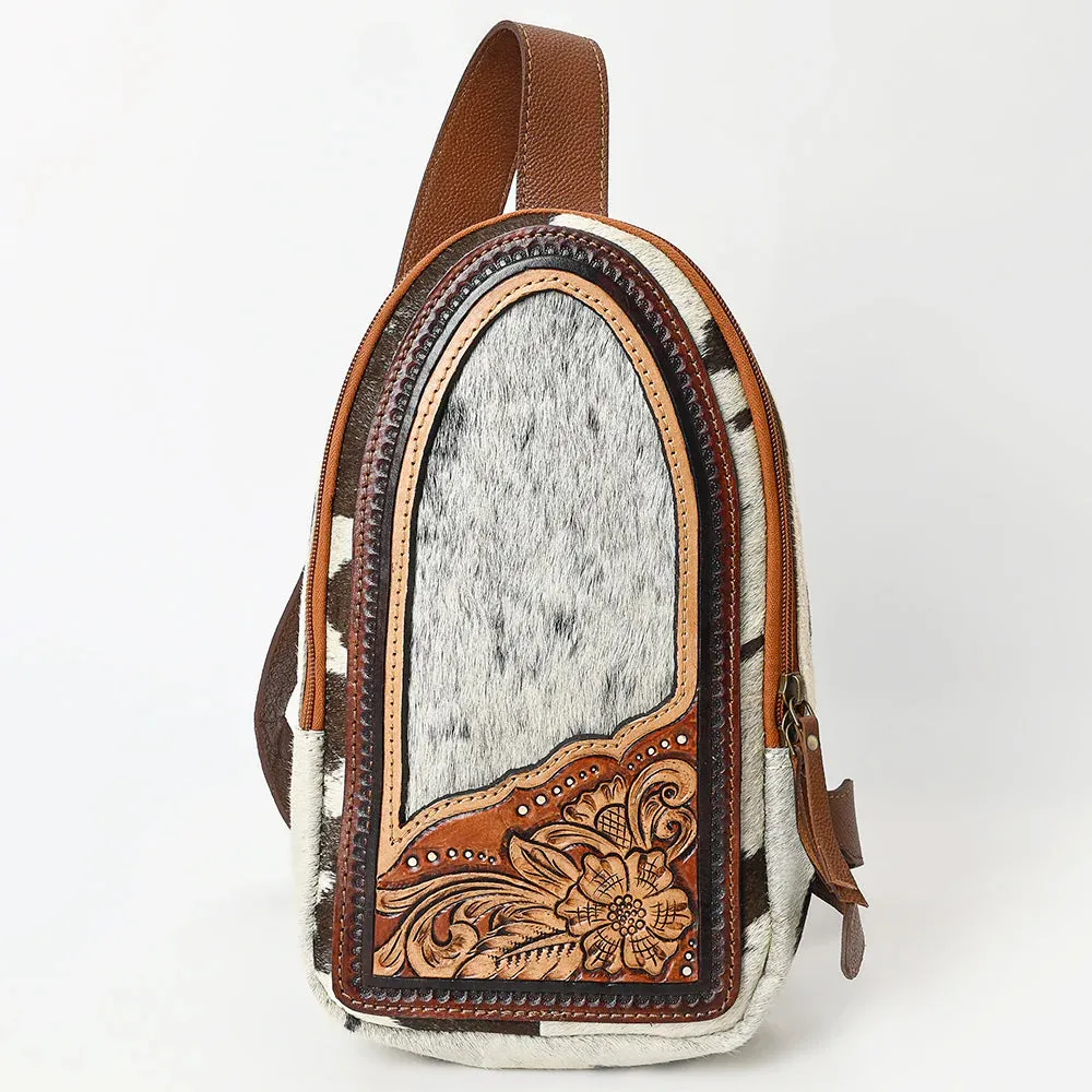 Sunset Trails Hand Tooled Leather Sling Bag