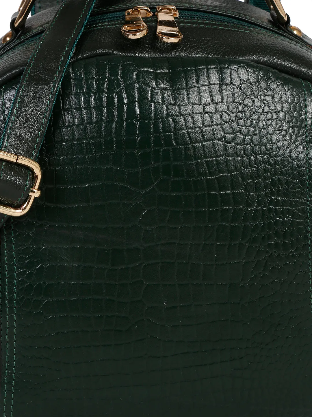 Teakwood Leathers Solid Textured Backpack cum Side Bag (2 in 1)