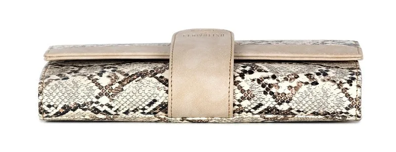 THE CLOWNFISH Coral Womens Wallet Clutch Ladies Purse with Card holders (Beige)