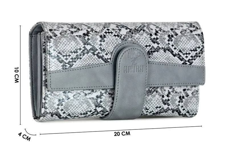 THE CLOWNFISH Coral Womens Wallet Clutch Ladies Purse with Card holders (Beige)