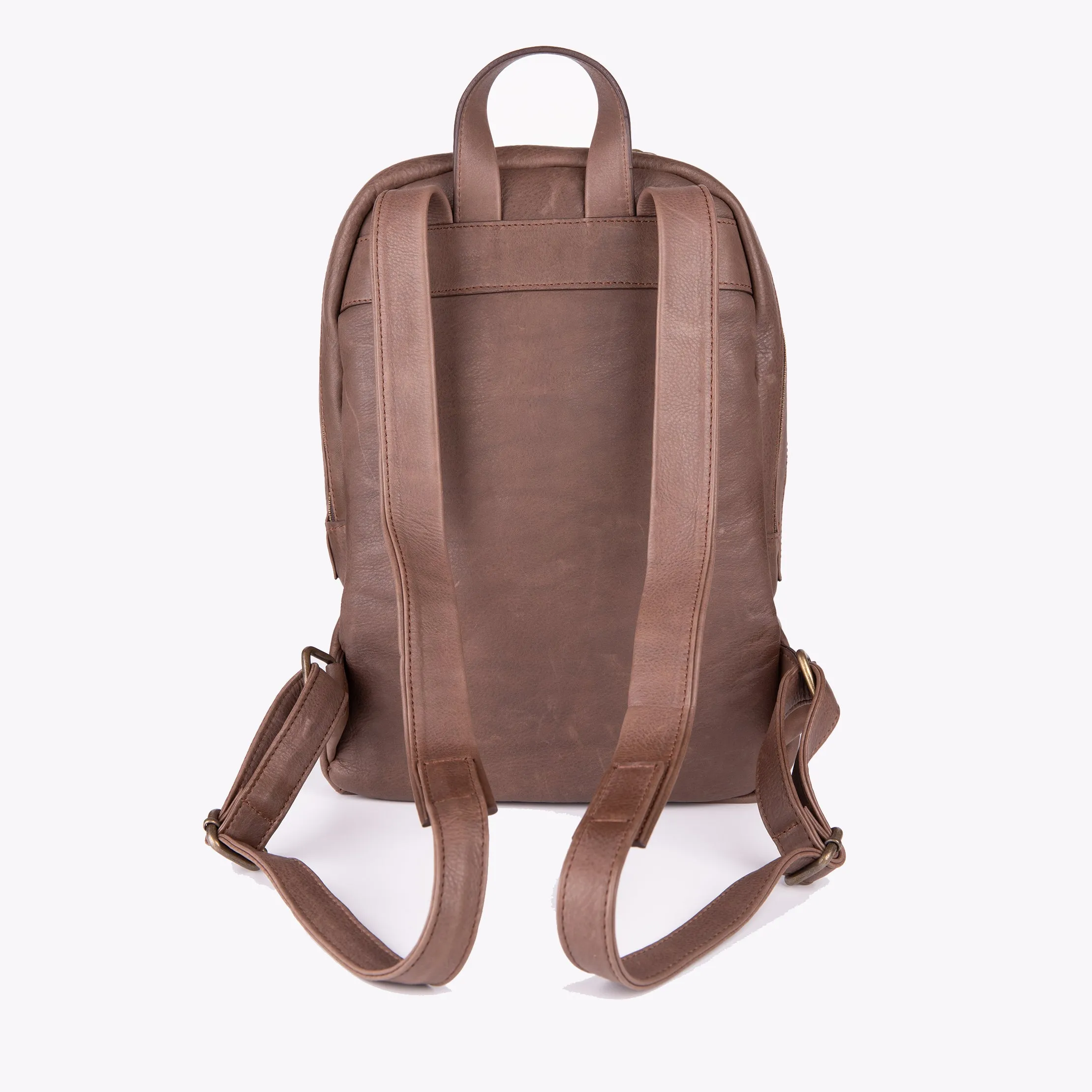Tiana Leather Backpack - Brown