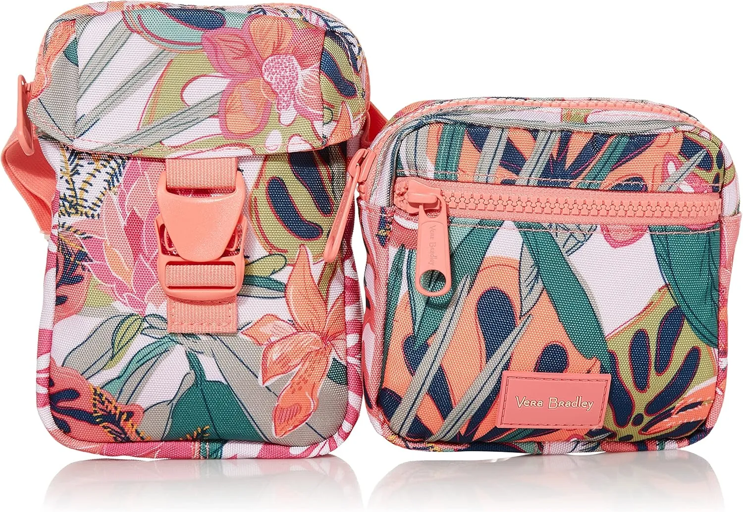 Vera Bradley Women's Recycled Lighten Up Reactive Convertible Belt Sling Crossbody Bag