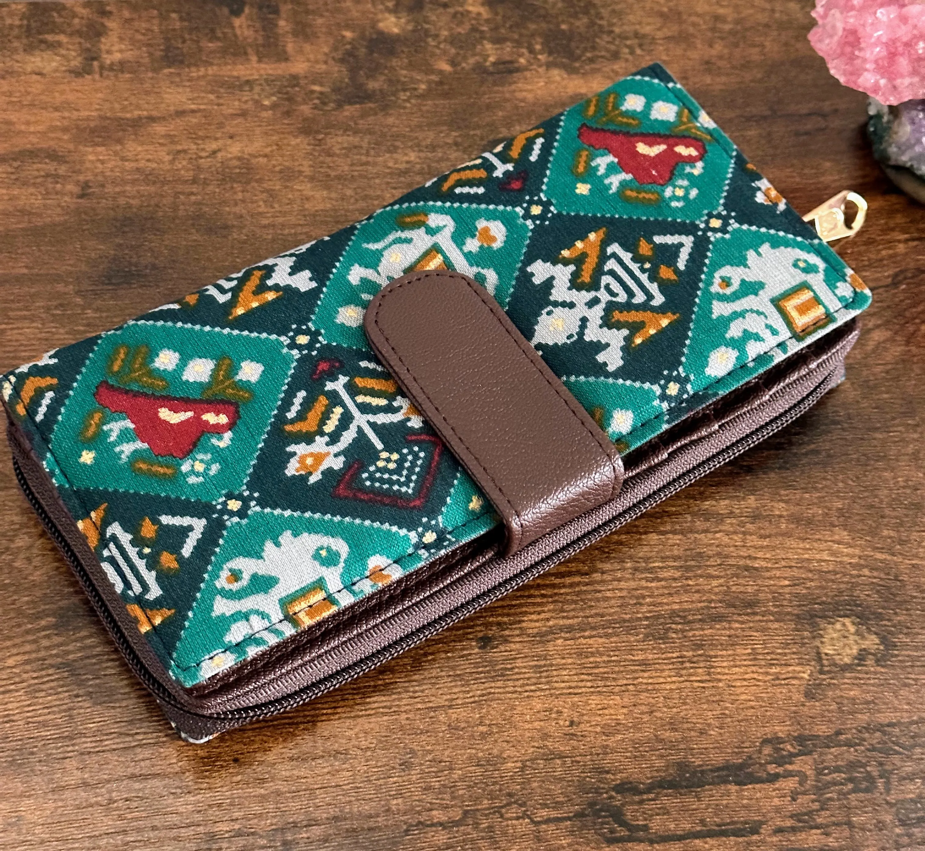 Women Ikat Clutch Wallet