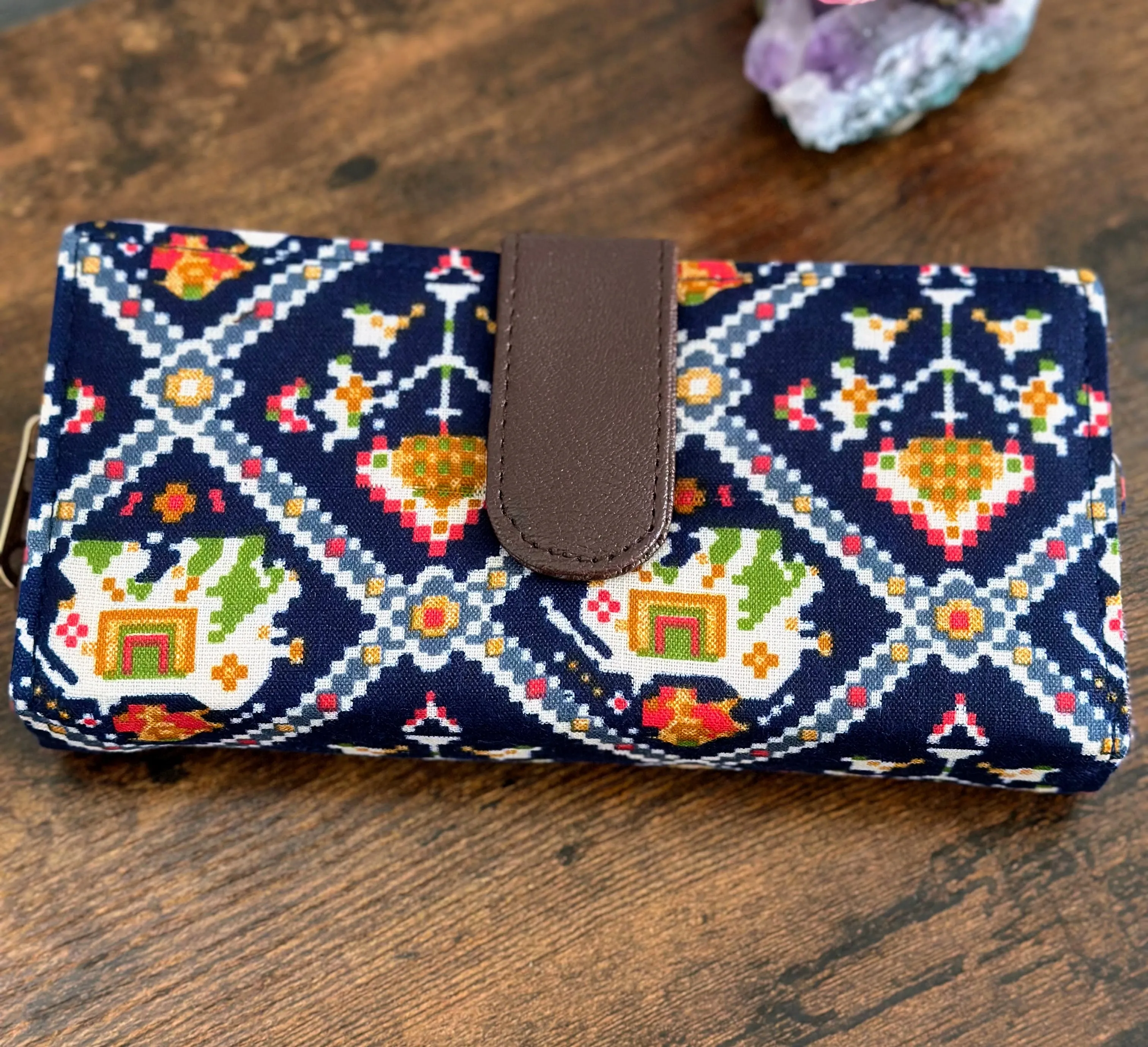 Women Ikat Clutch Wallet
