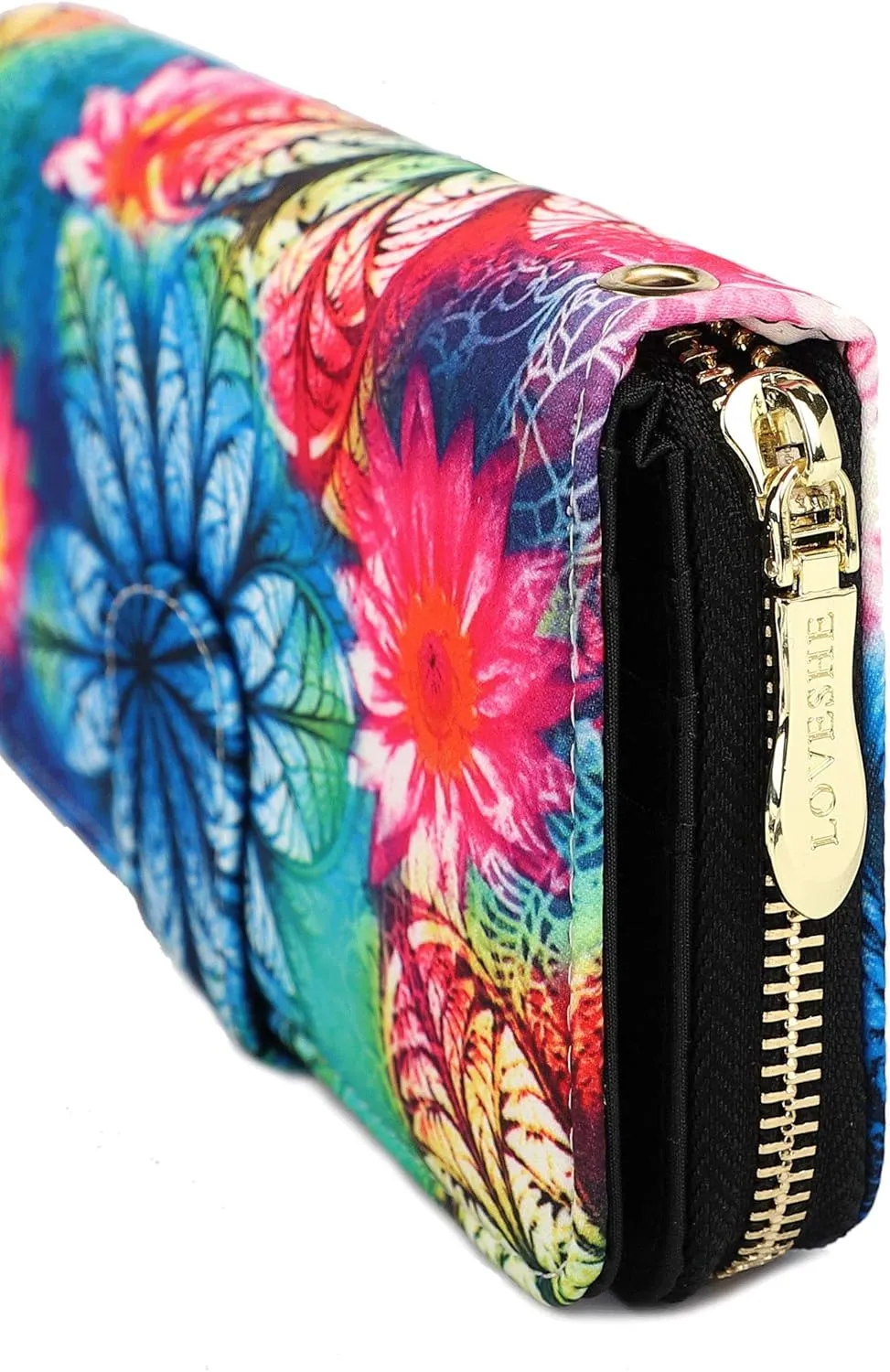 Women Wallet Card RFID For Womens Holder Blocking Credit Small Zipper Purse Pocket Bifold Slim Coin ID Ladies Wristlet Clutch Large Capacity Window Case Travel Zip Women's