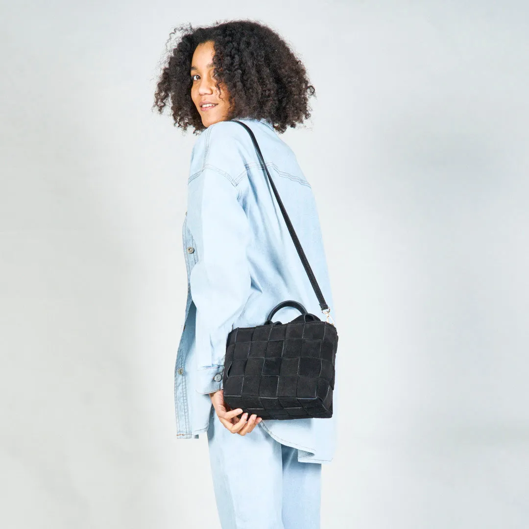 Woven box bag with compact design wholesale
