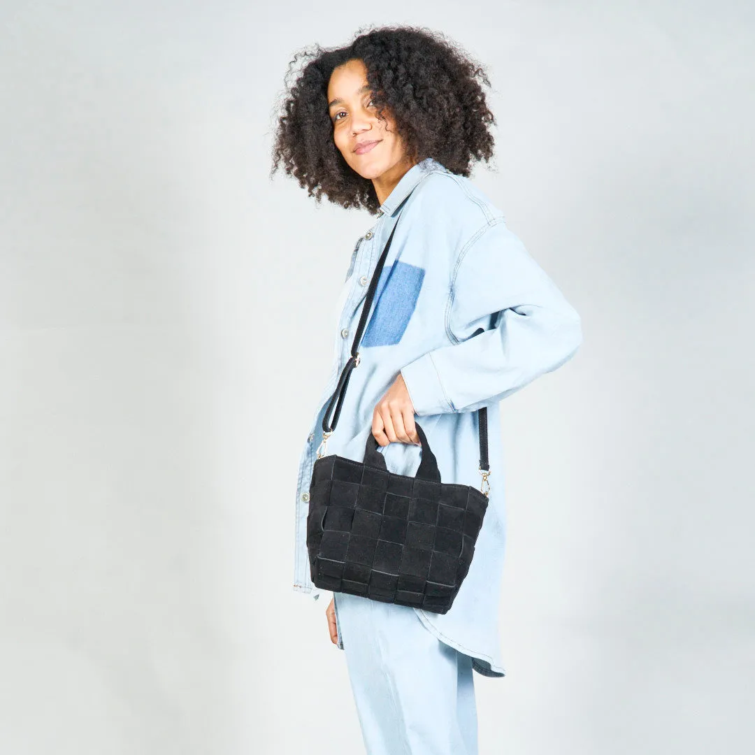 Woven box bag with compact design wholesale